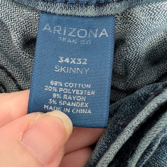 Arizona Jeans Skinny Moto Jeans 34x32 - Picture 6 of 8